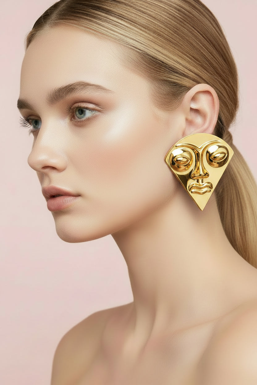 Surrealist Face Earrings