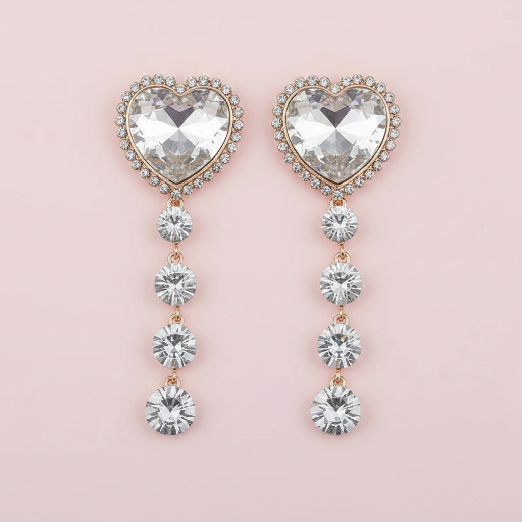 Heart Drop Dangle Earrings