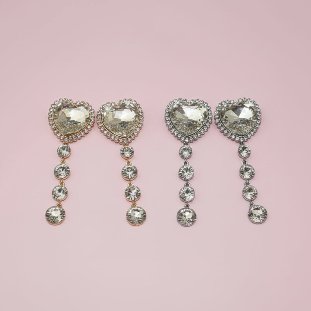Heart Drop Dangle Earrings