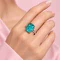 Lab Turmaline Blue Ring