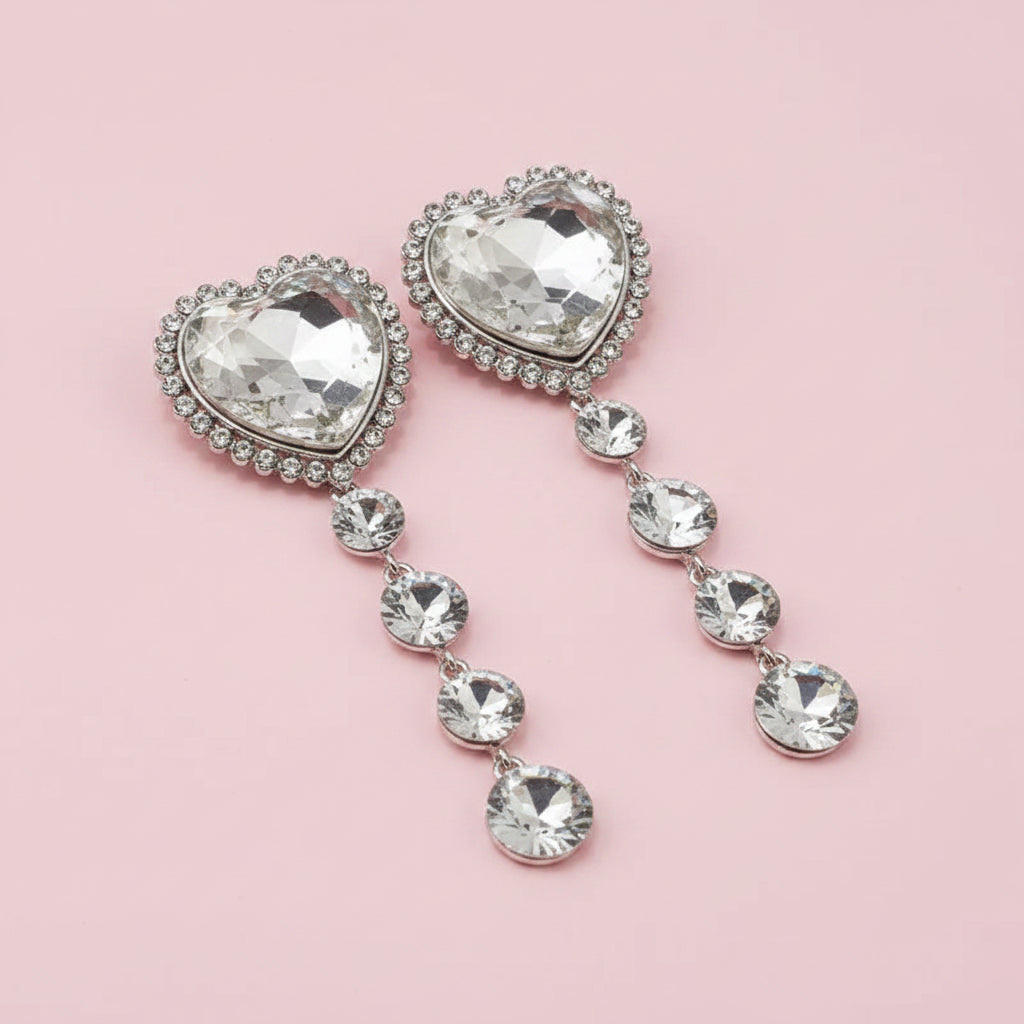 Heart Drop Dangle Earrings