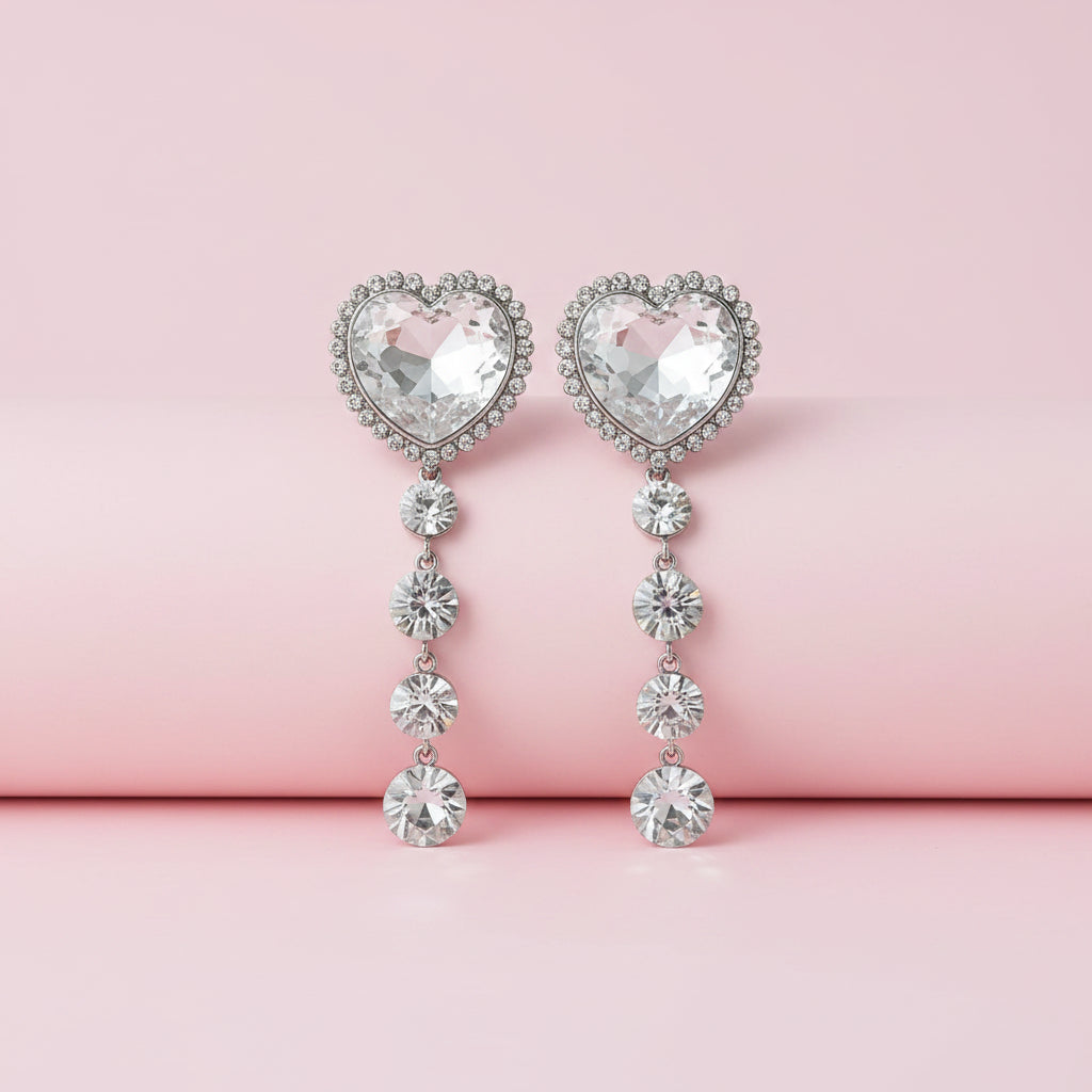 Heart Drop Dangle Earrings