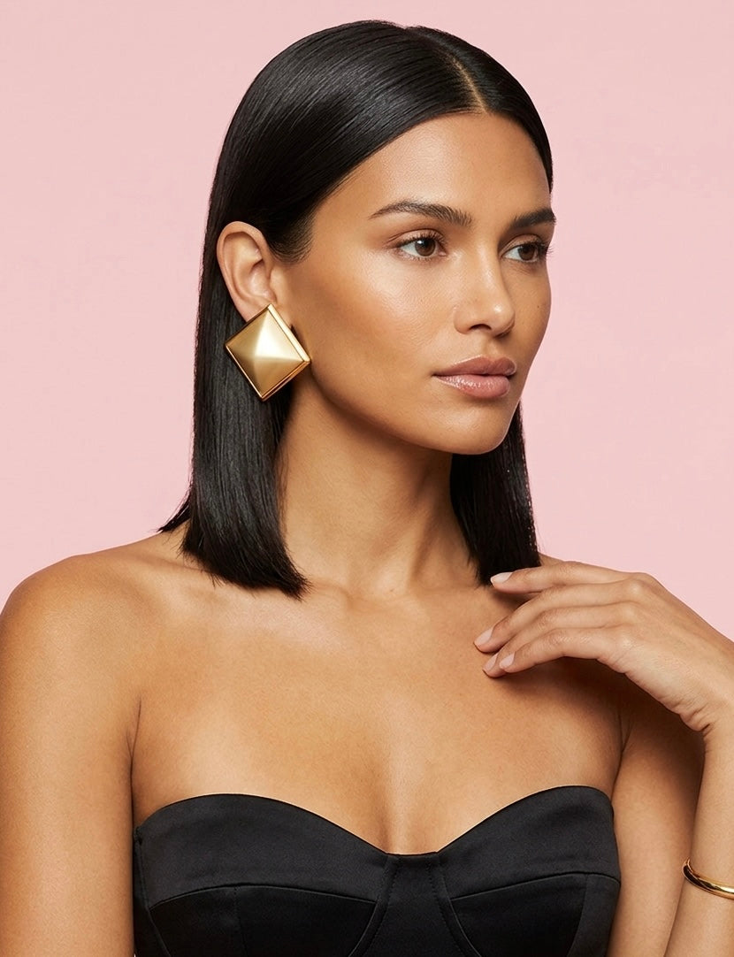 Cubic Shape Resin Earrings