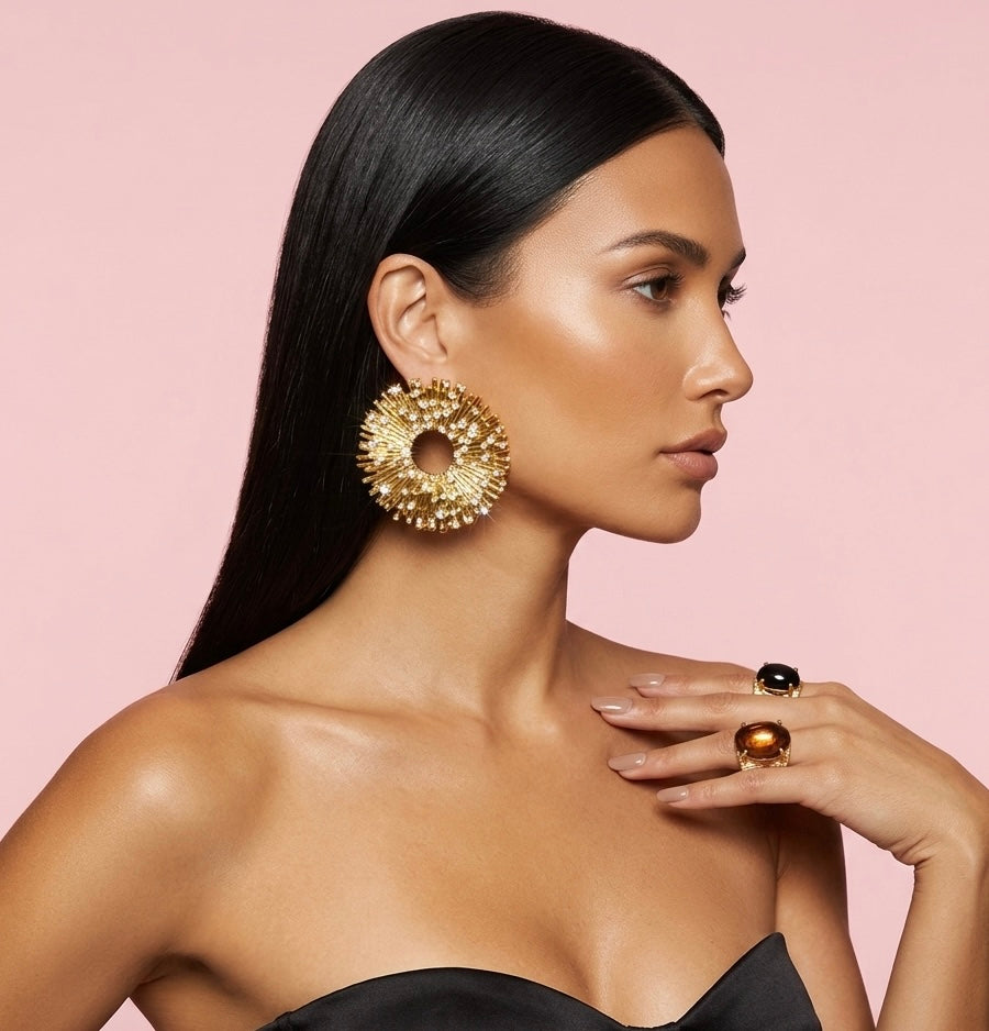 Big Sun Statement Earrings