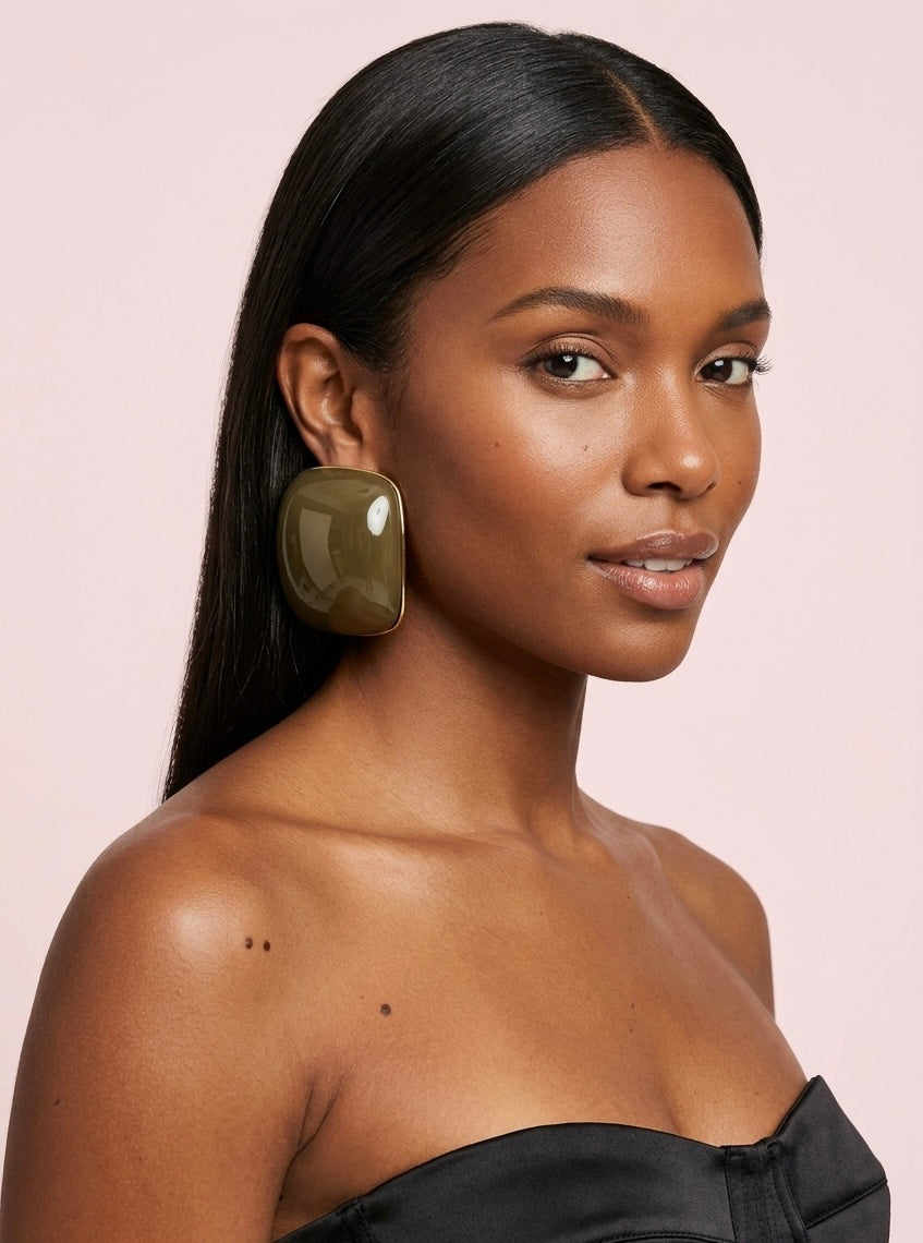 Oversized Curved Squared Earrings
