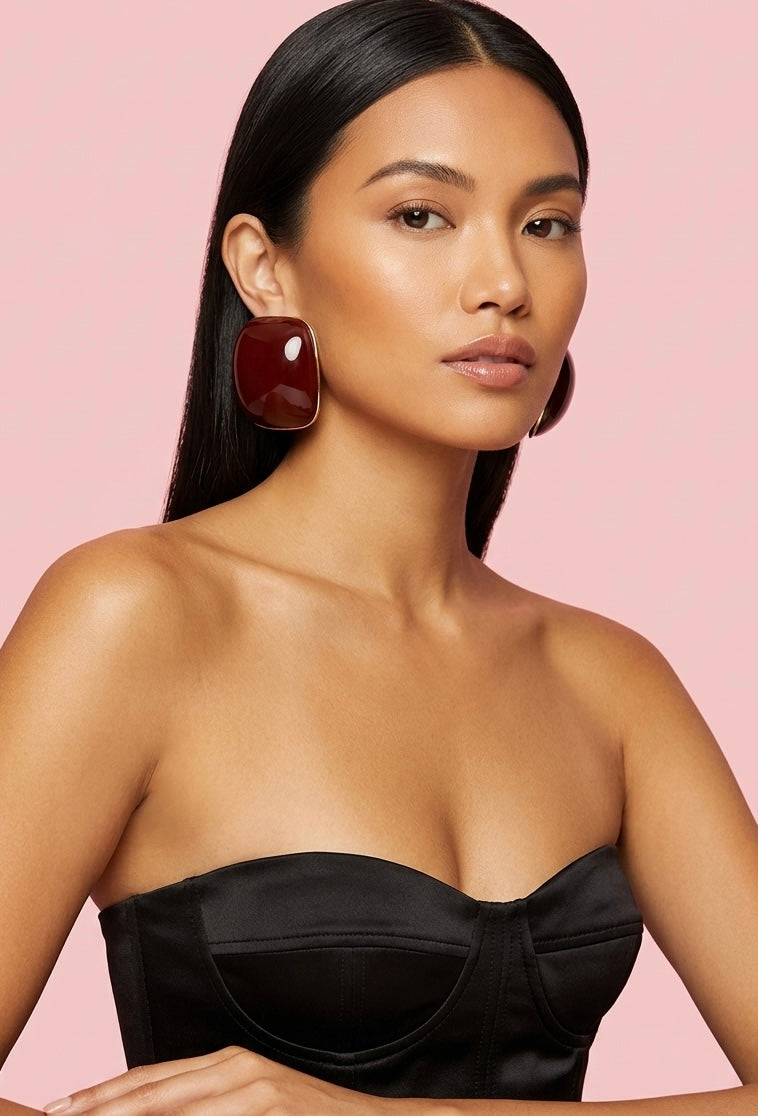 Oversized Curved Squared Earrings