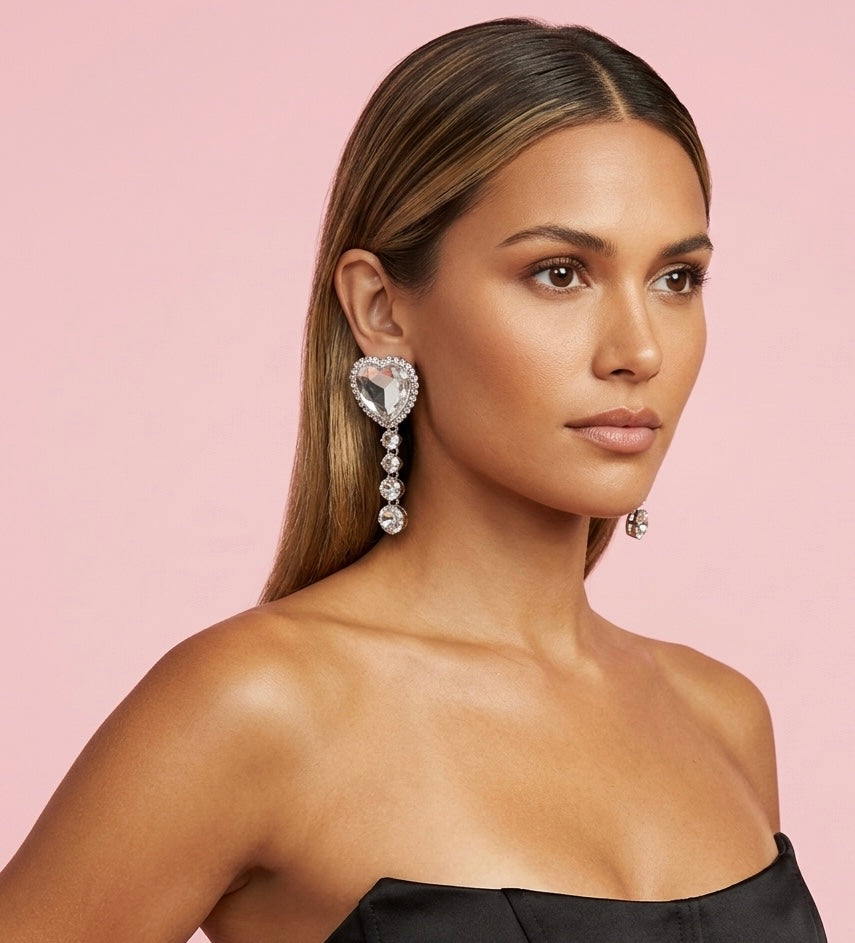 Heart Drop Dangle Earrings