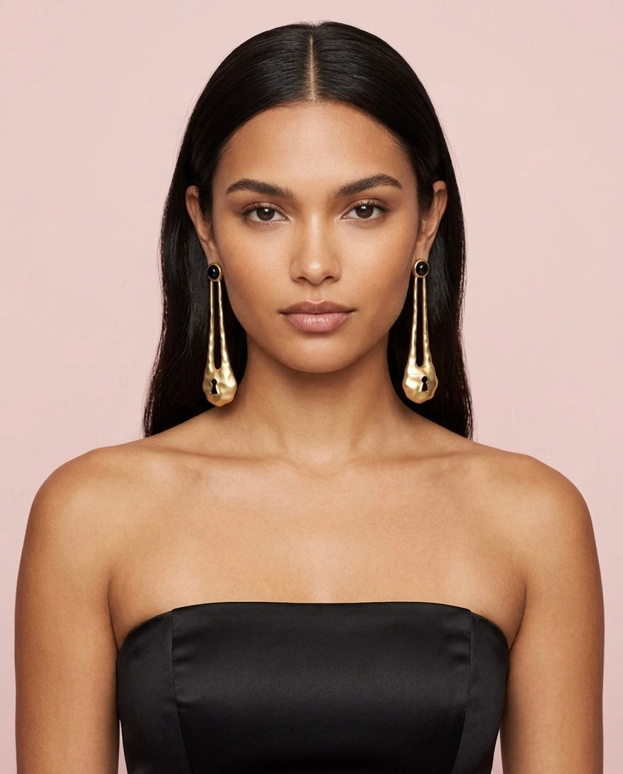 Keyhole Pendant Dangle Earrings