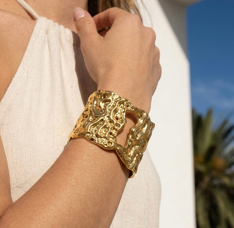 Key Lock Hole Cuff Bracelet