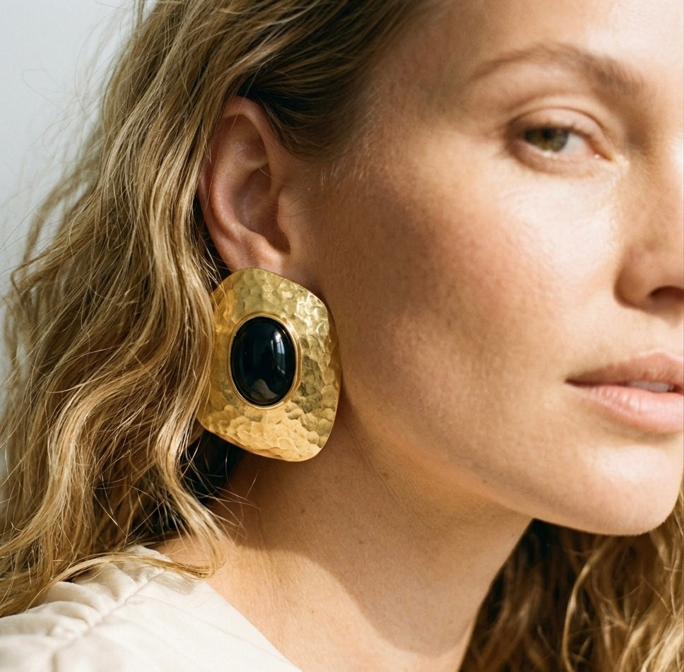 Stone Geometric Earrings
