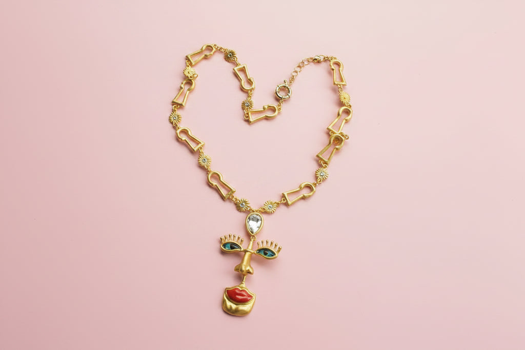 Eyes & Lips Necklace