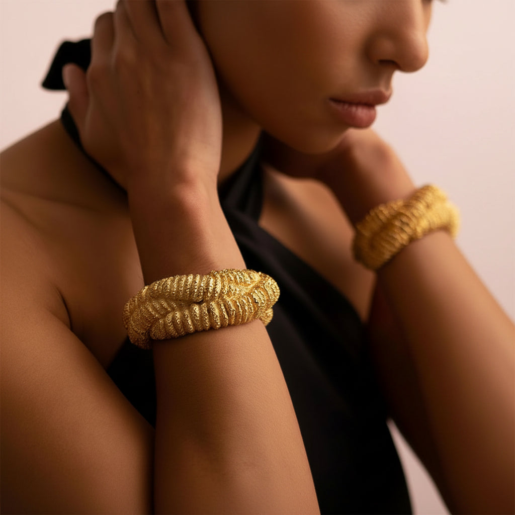 Statement Lava Textured Bracelet