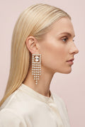 Rhinestone Tassel Dangle Earrings