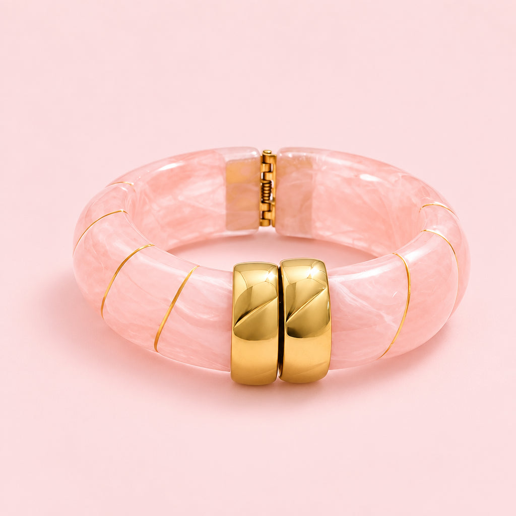 Bracciale rigido a maglie grosse