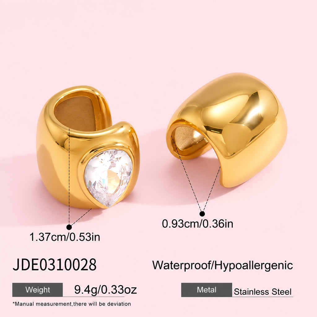 Water Drop Zircon Ear Cuffs & Earrings