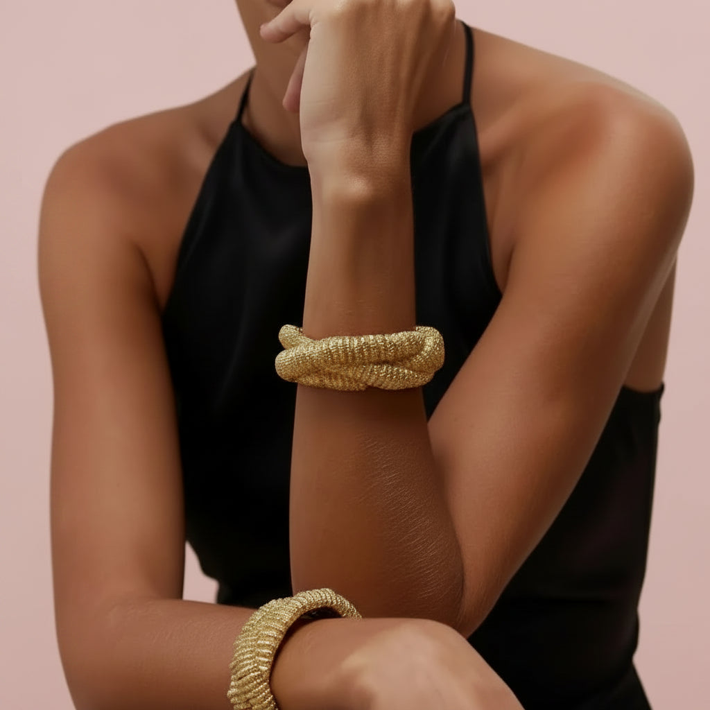 Statement Lava Textured Bracelet