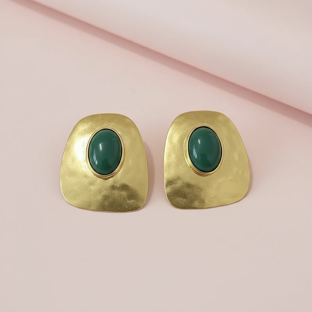 Stone Geometric Earrings