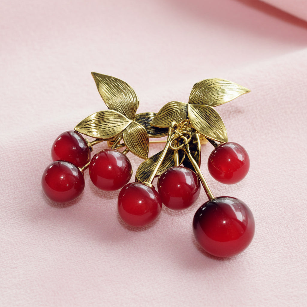 Red Cherry Dangle Earrings