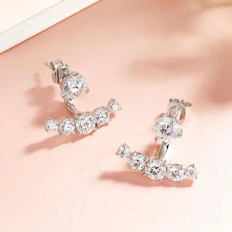 Lab Diamond Double Stud Earrings