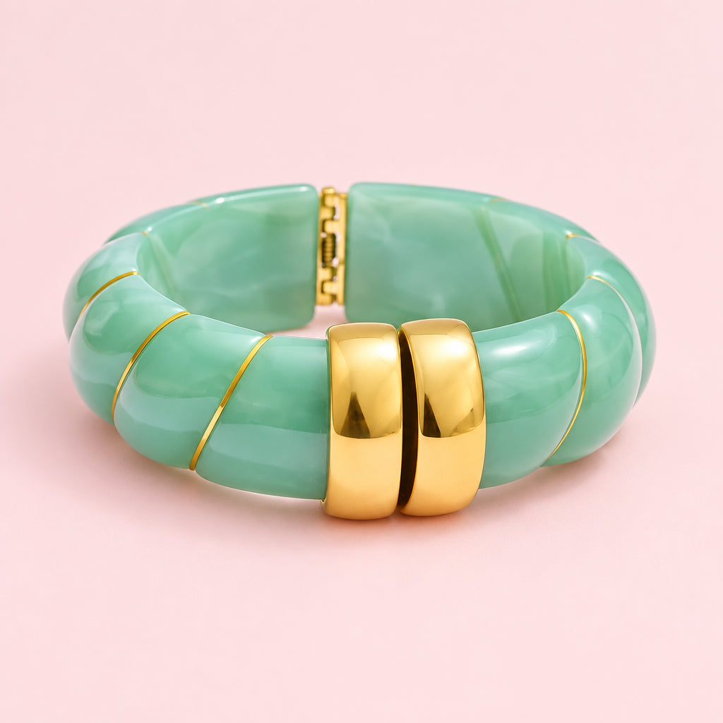 Bracciale rigido a maglie grosse