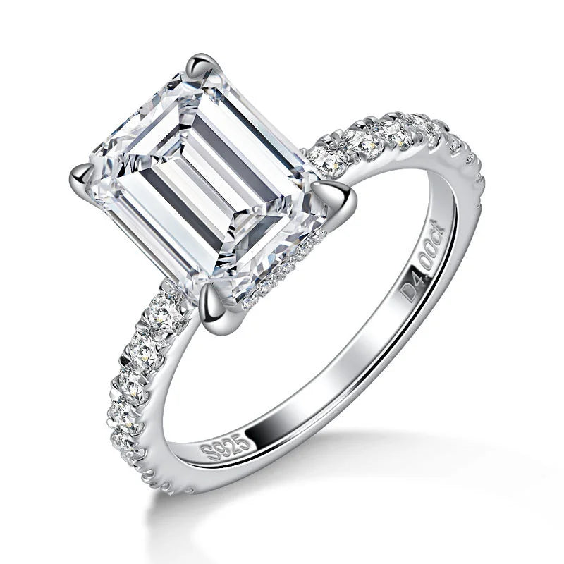 Emeral Cut Lab Diamond Ring