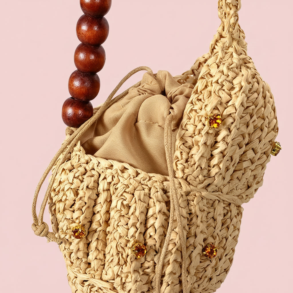 Conch Shape Straw Bag