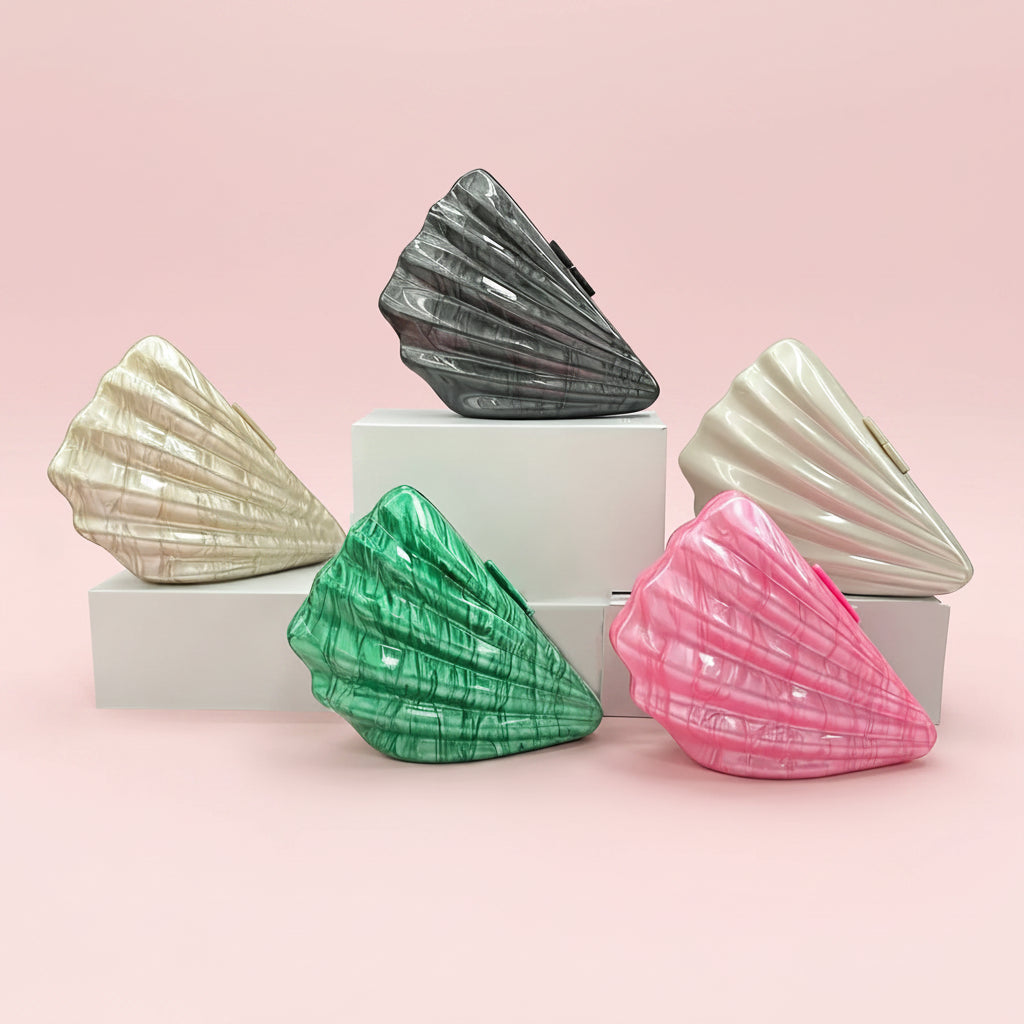 Sculptural Shell Clutch Bag