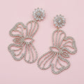 Rhinestone Butterfly Dangle Earrings