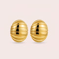 Round Stripped Earrings