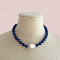 Lapis Lazuli & Baroque Pearl Necklace
