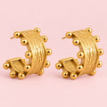C Shape Hoop Earrings