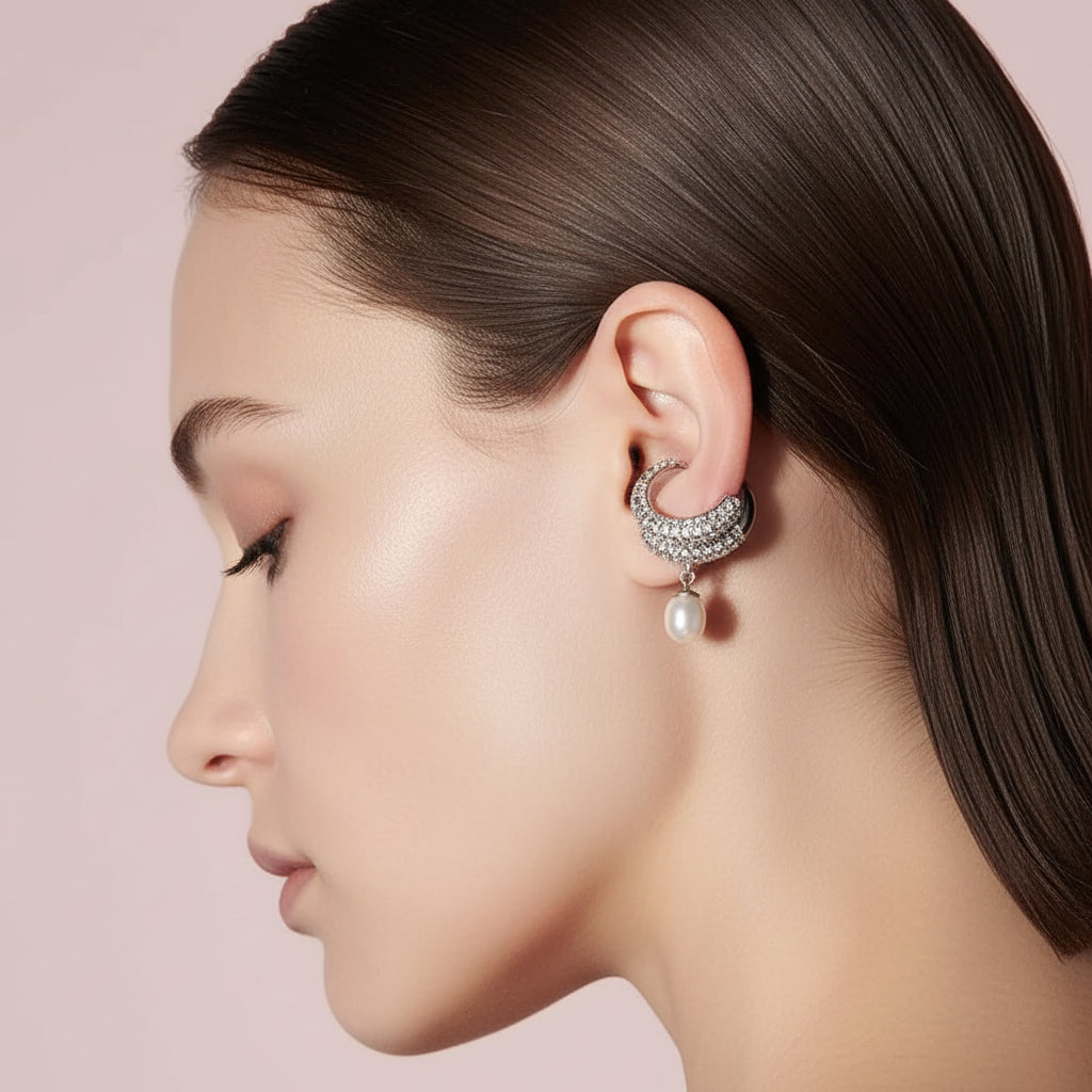 Zircon Pearl Ear Cuff
