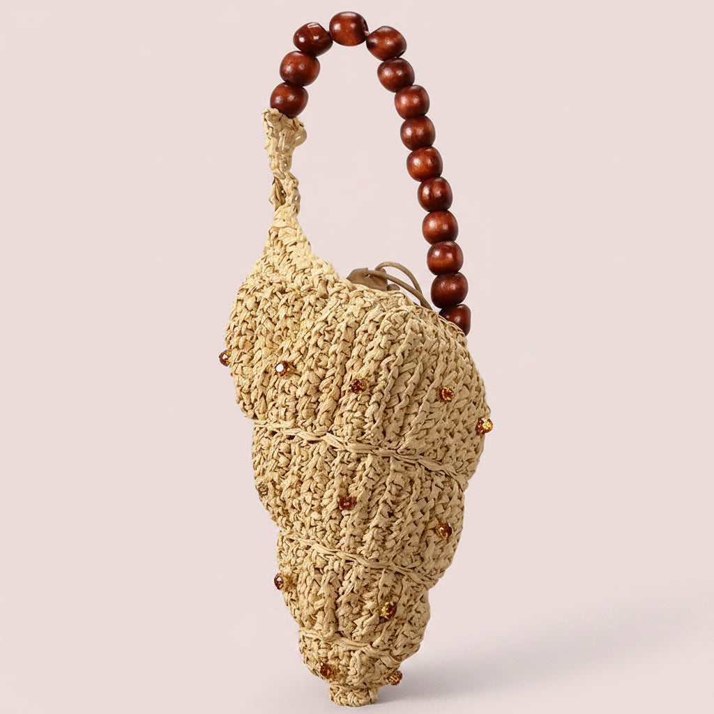 Conch Shape Straw Bag