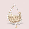 Pearl Conch Grass Woven Handbag