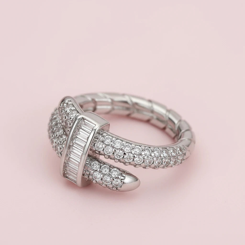 Zircon Double Layer Ring