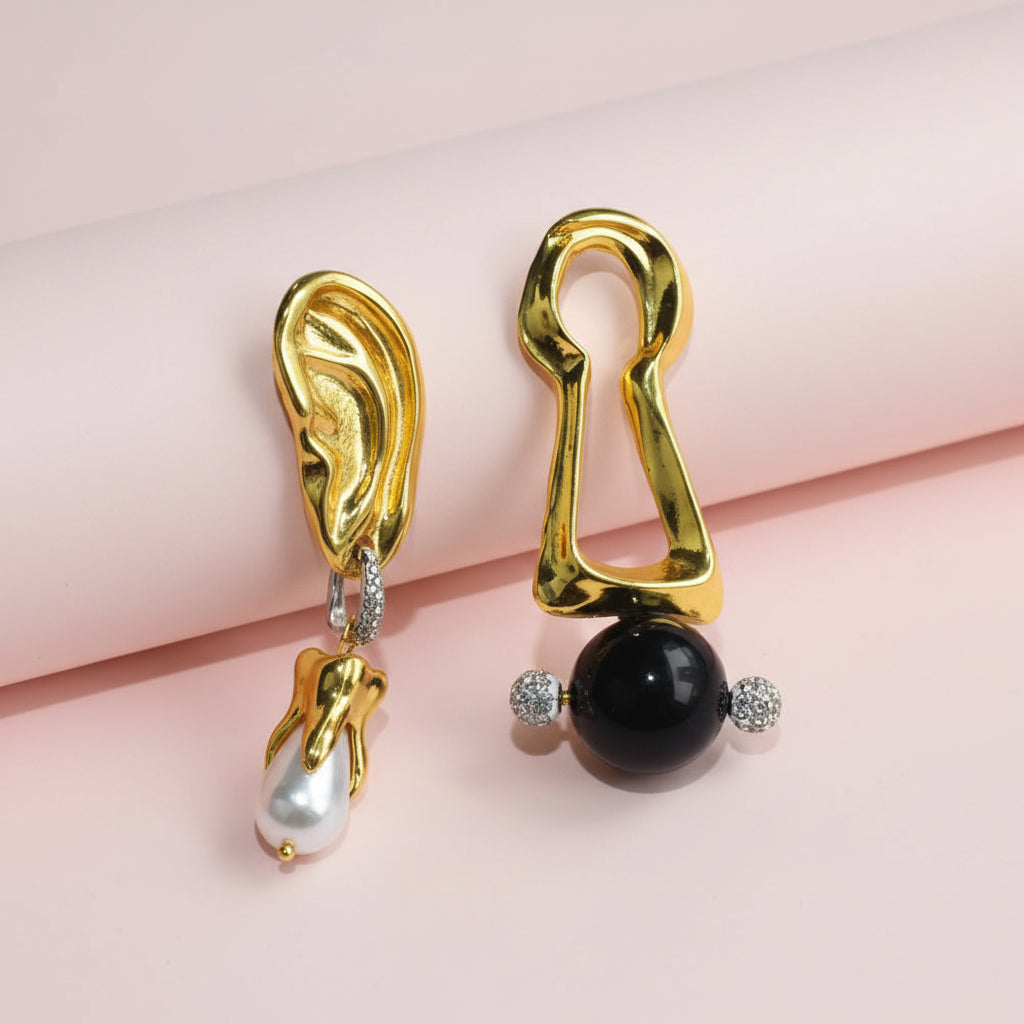 Keyhole and Ear Earrings
