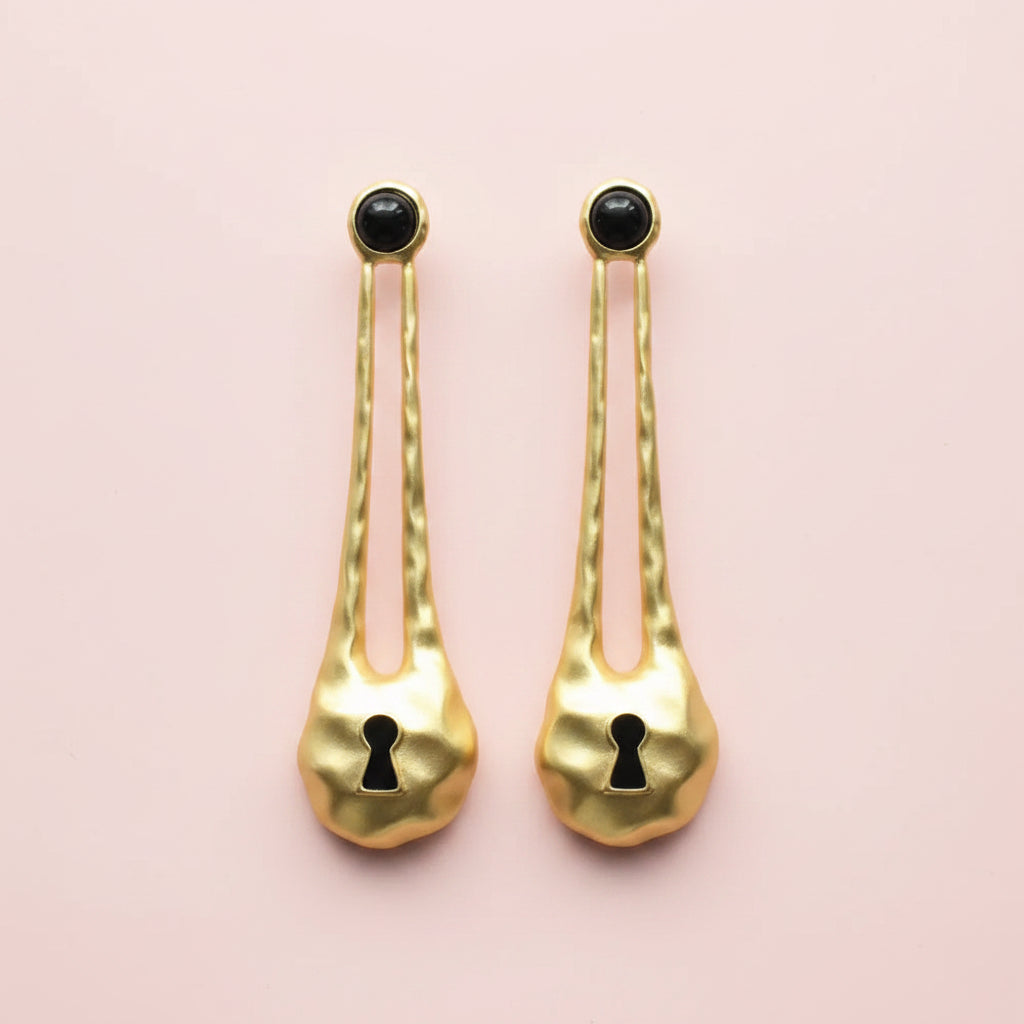 Surrealist Lock Earrings