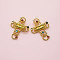 Lips Crystal Cross Earrings