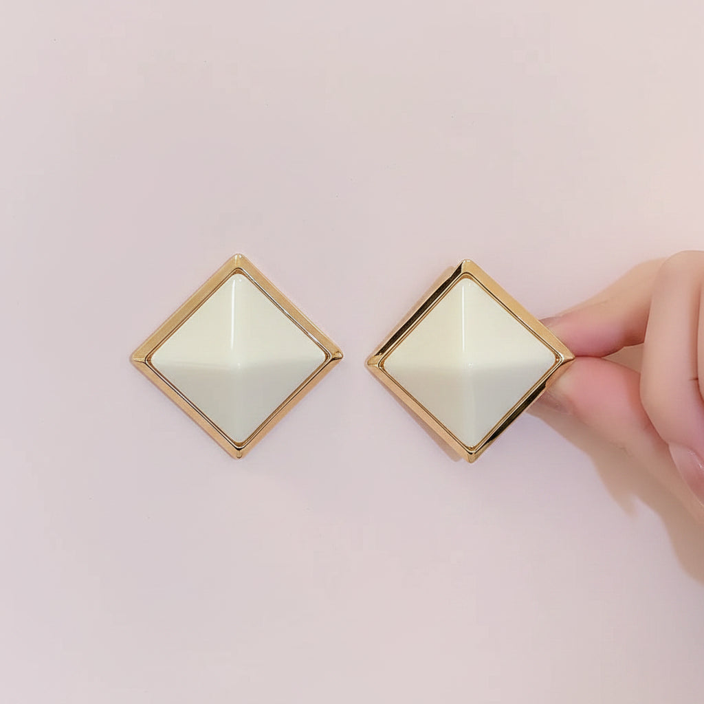 Cubic Shape Resin Earrings