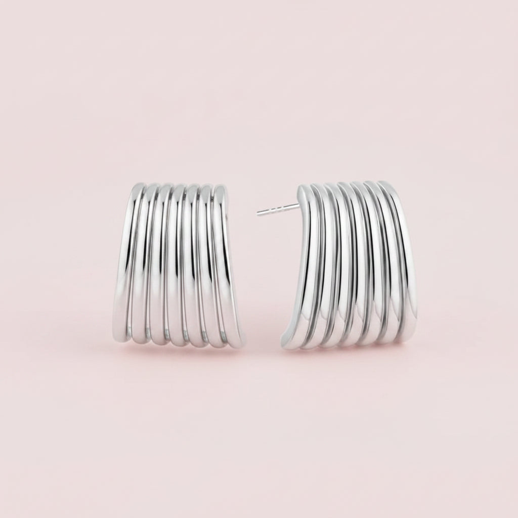 Rectangular Striped Earrings
