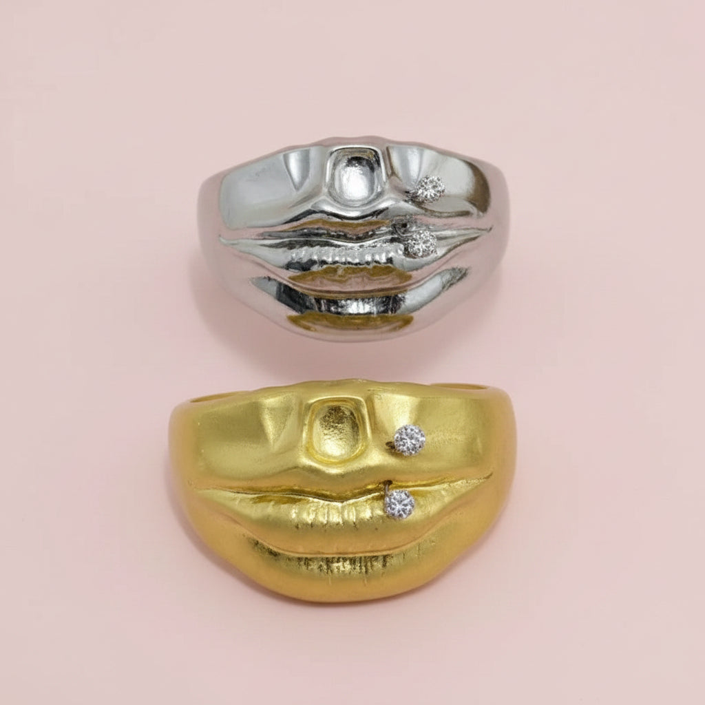 Surrealistisches Piercing-Lippen-Armband