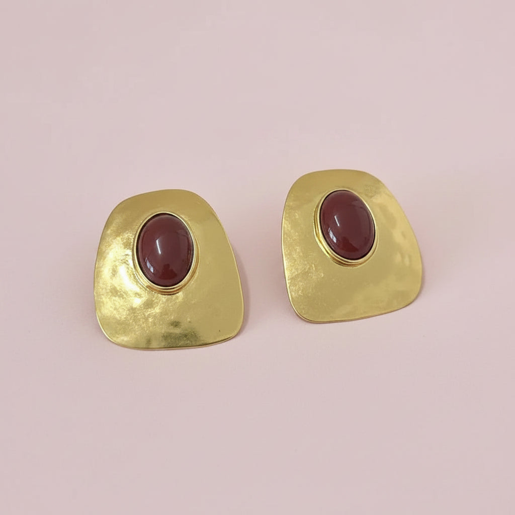 Stone Geometric Earrings