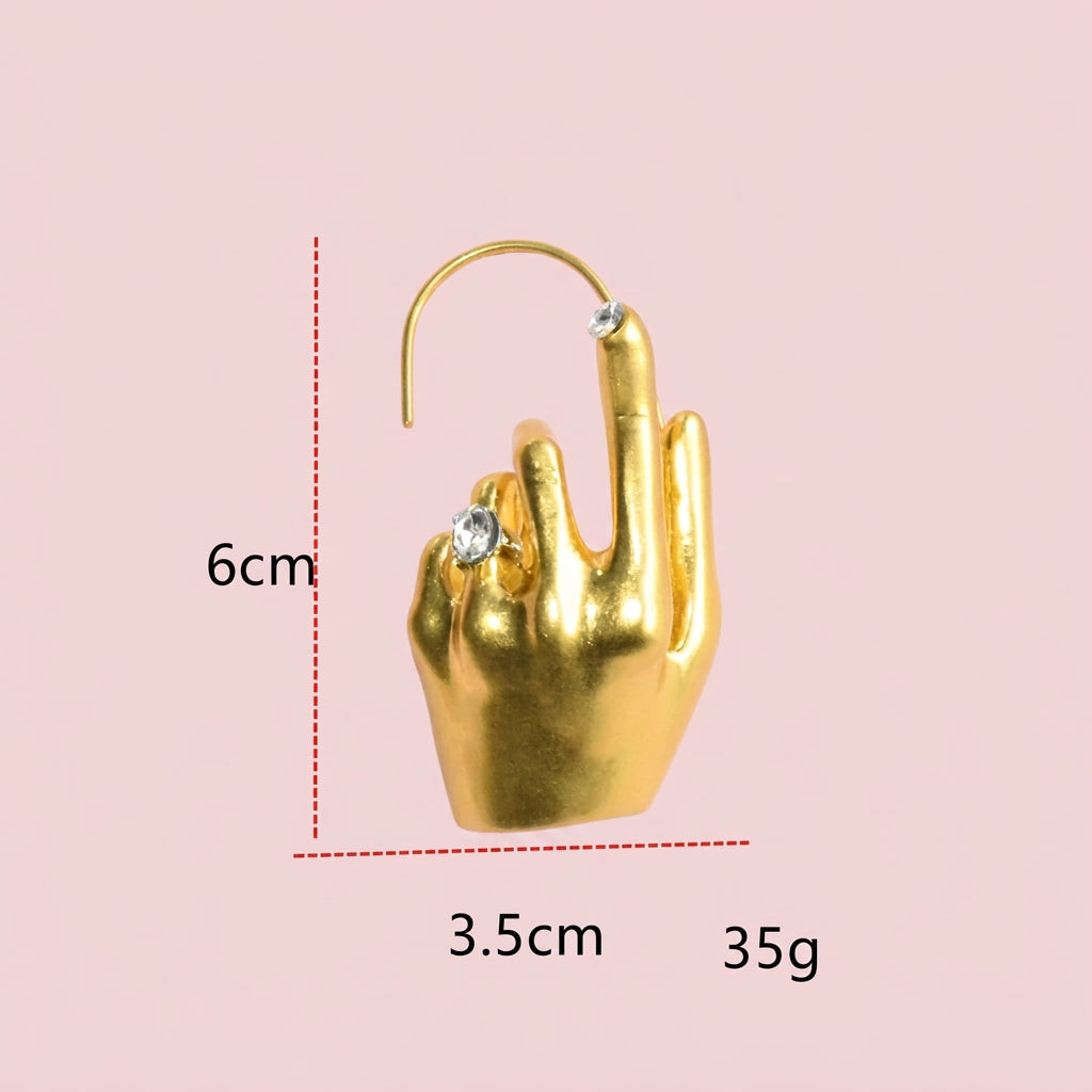 Orecchini earcuff a mano surrealista sinistra