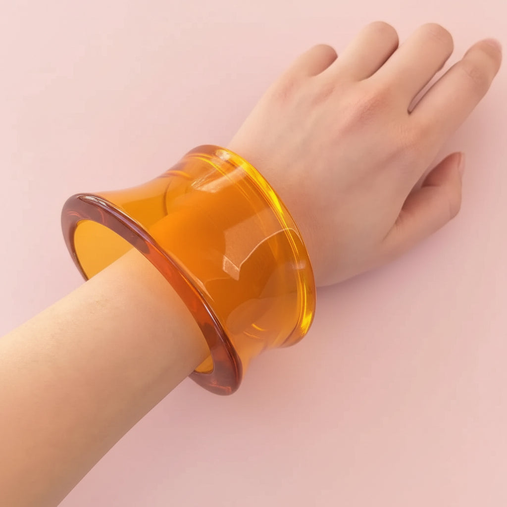 Irregular Acrylic Resin Open Bangles