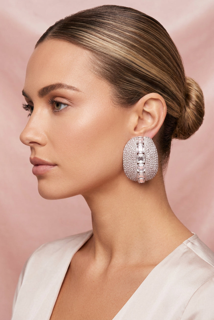 Ellipse Ear Clip Earrings