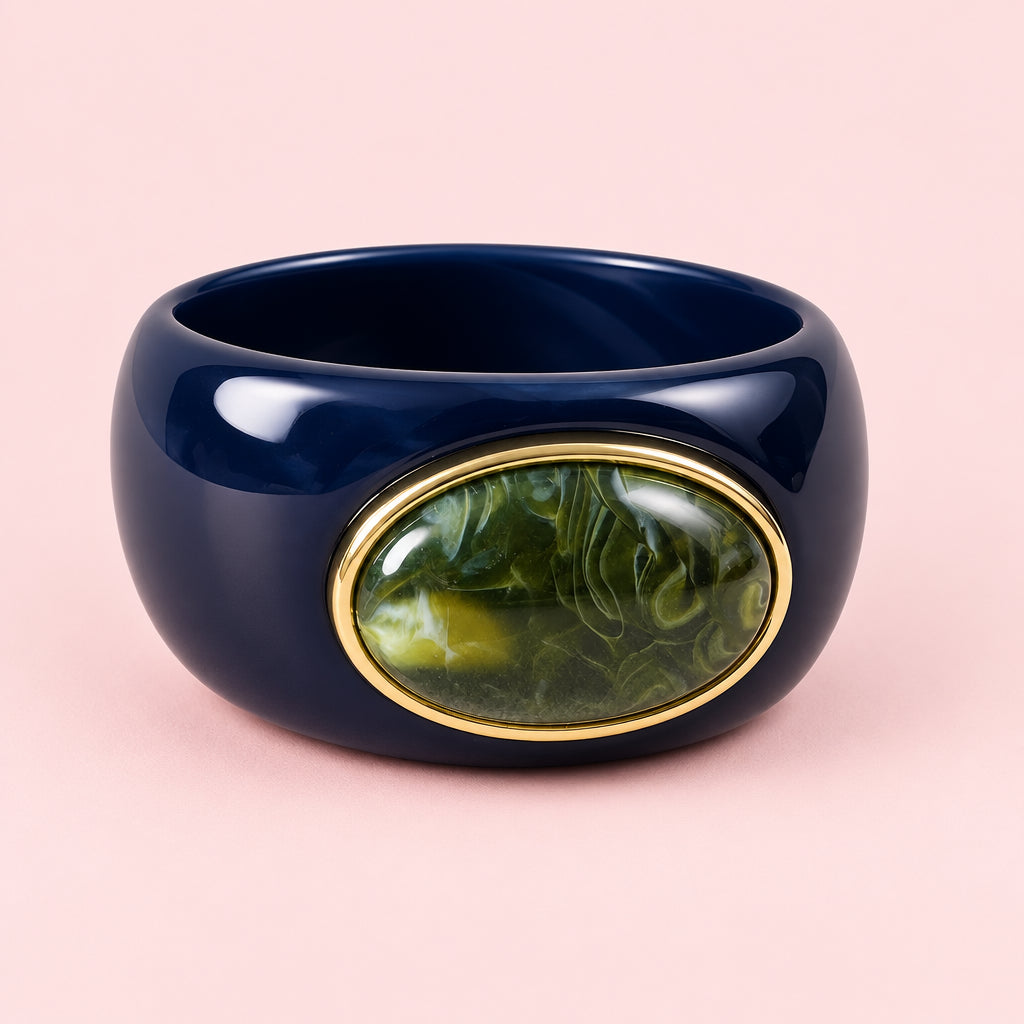 Oval Stone Bangle