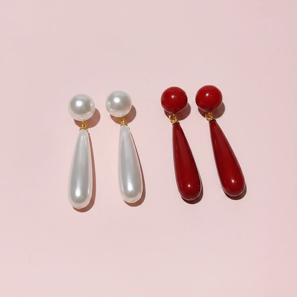 Resin Water Drop Long Hanging Earrings