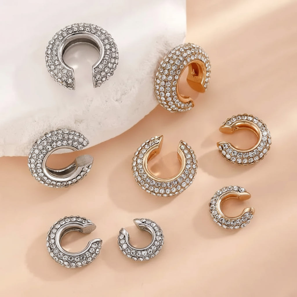 Rhinestone Studded Earcuffs