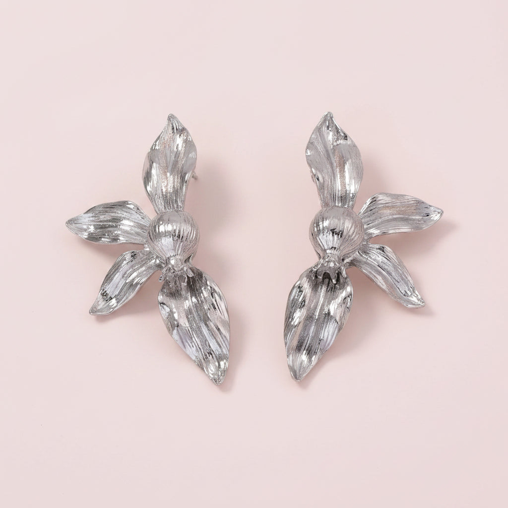Statement Leaf Flower Earrings