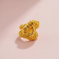 Lava Texture Chunky Twisted Ring